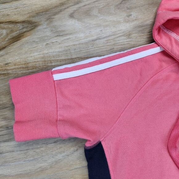 🩵Adidas Vintage Coral Zippered Hoodie Short Sleeve Jacket Small - Picture 9 of 12